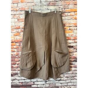 Sarafina Paris brown pockets skirt women's size 3
